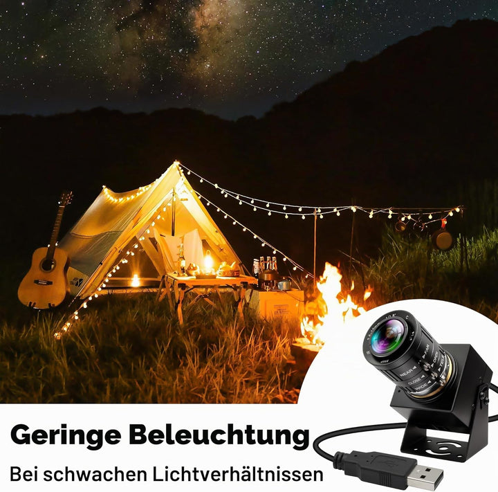 ELP 120fps USB Kamera 4K High Speed Webcam Golfschwungkamera 12MP mit 3-Fach manuellem optischem Z