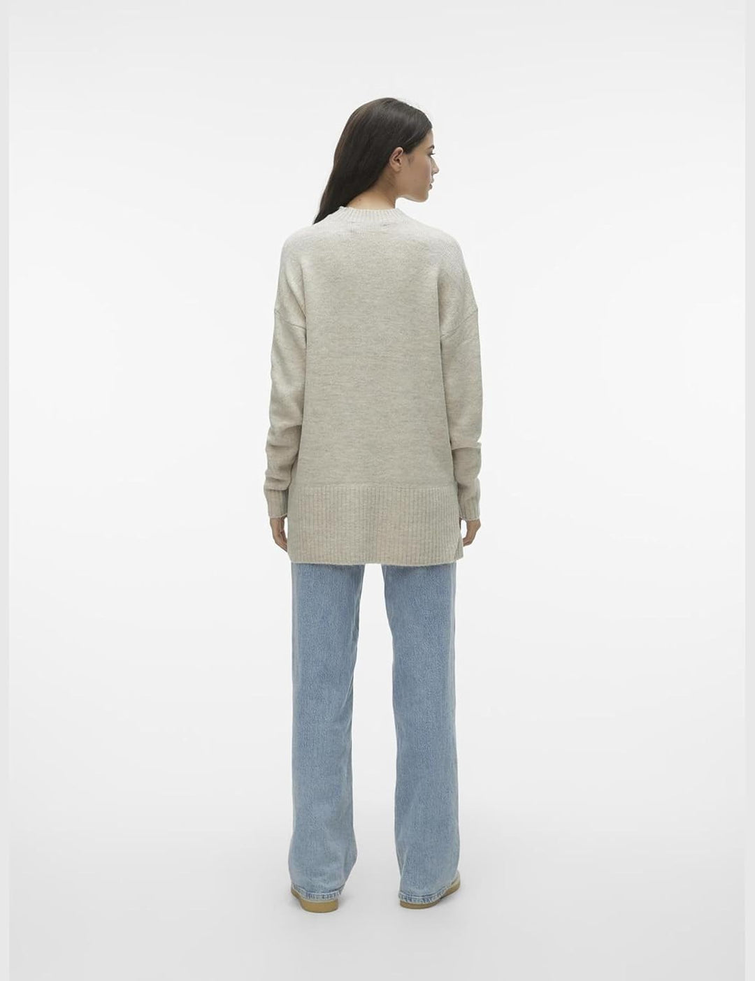 VERO MODA Damen Vmlefile Oversize Boxy Blou Ga Noos TLL Pullover, S Tall