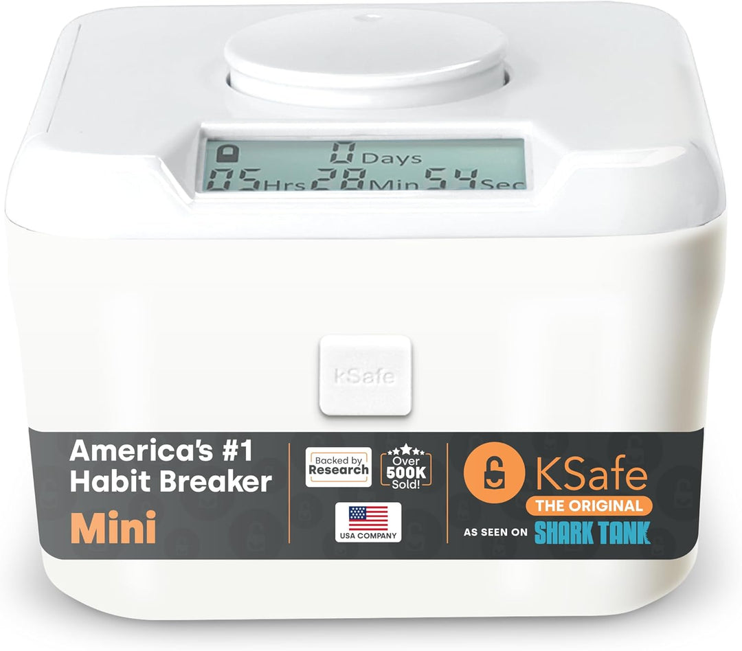 Kitchen Safe Mini-Küchensafe: Zeitschloss-Container (weisser Deckel + weisser Behälter) - 3,0 Höhe M