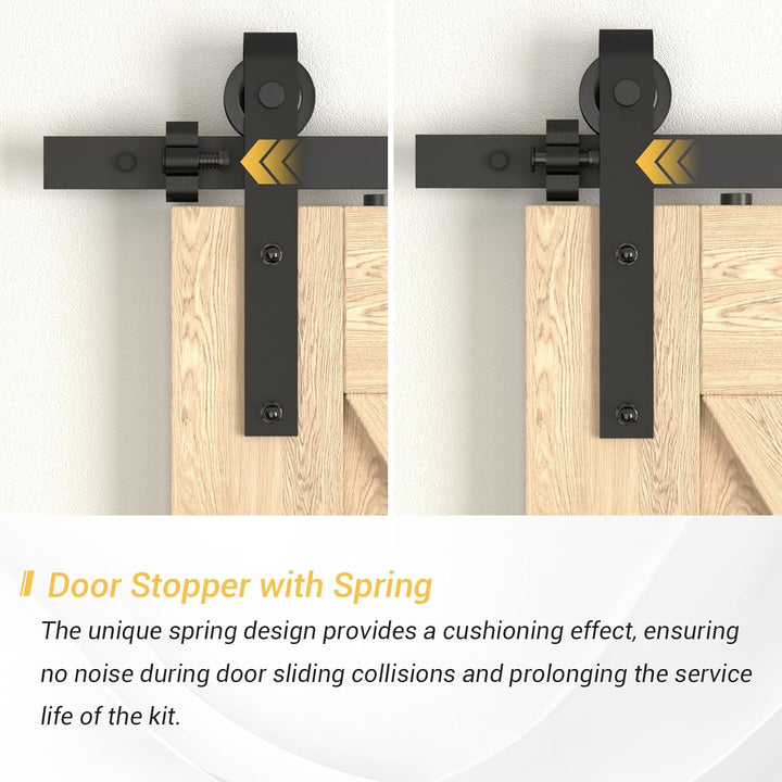 CCJH Schiebetürstopper für Scheunentürstopper, Scheunentürstopper, Hardware für obere Schiene, 1 Paa