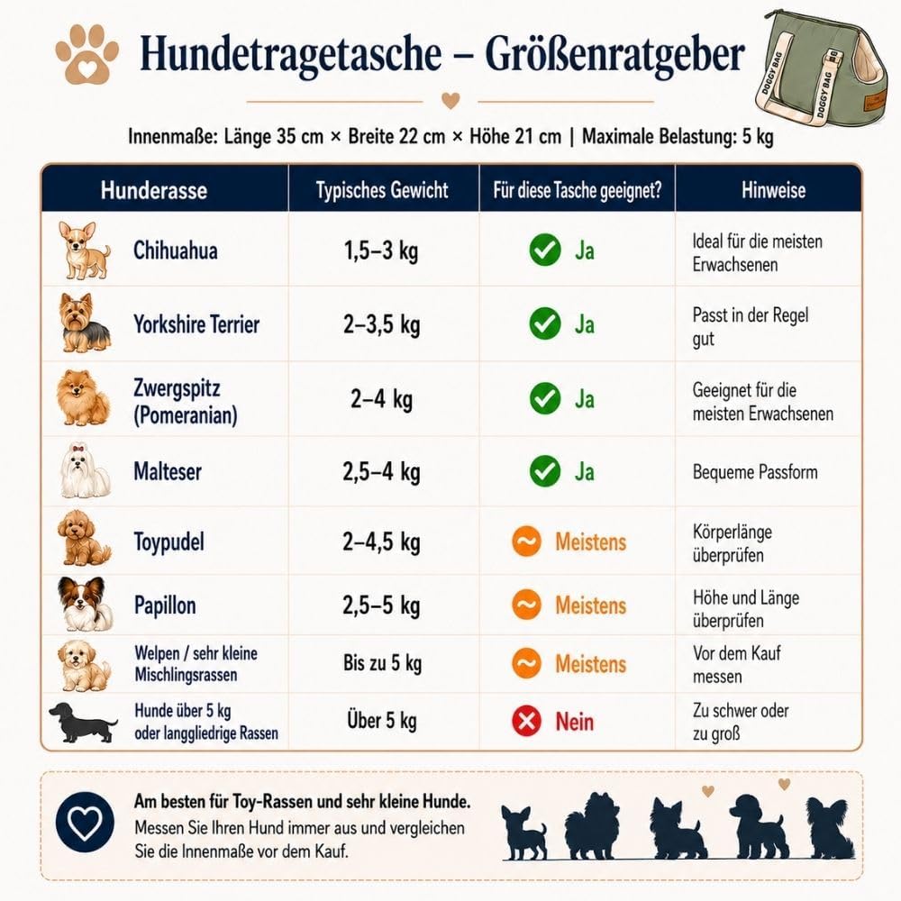 Hundetragetasche mit Reisebett für kleine Hunde und Katzen bis 8 kg | Tails of Glory: Transporttasch