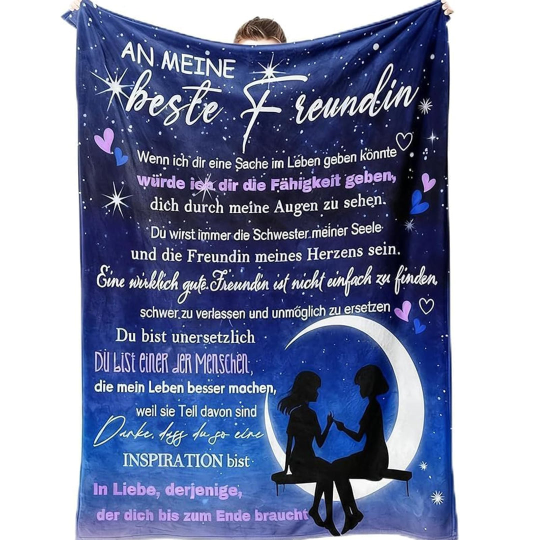 PRSTENLY Beste Freundin Geschenke, Geburtstagsgeschenke für Freundin, Flanell Decke Geschenke für Fr