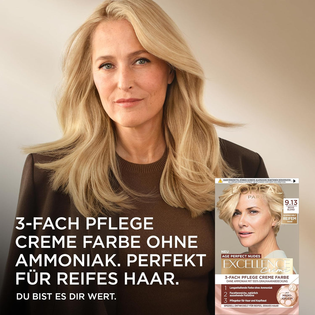 L'Oréal Paris Excellence Creme Age Perfect Nudes 10.13 Sehr Helles Strahlendes Blond