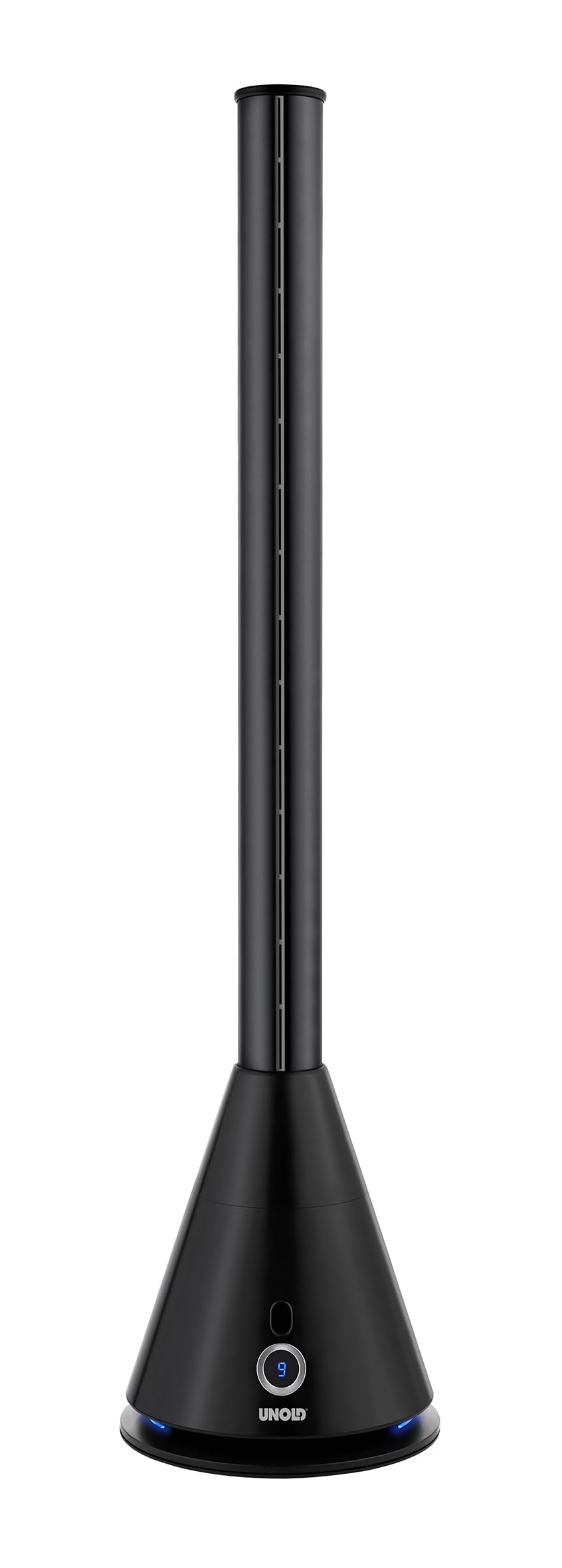 UNOLD 86865 TURMVENTILATOR Black Tower mit 9-stufiger Geschwindigkeitsregelung, zuschaltbarer 90° Os