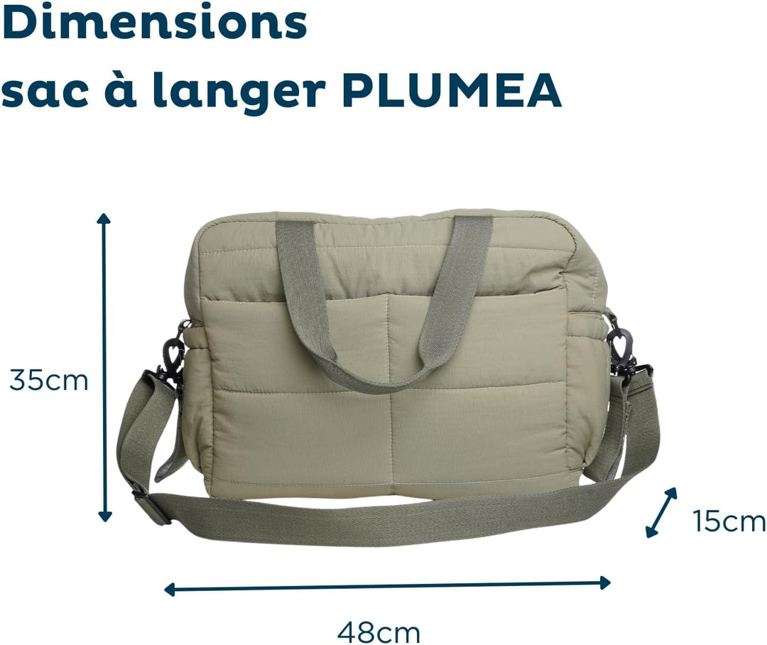 Thermobaby - Wickeltasche, gesteppt, Plumea – Tasche für Mutter und Baby – Tasche mit Wickelunterlag