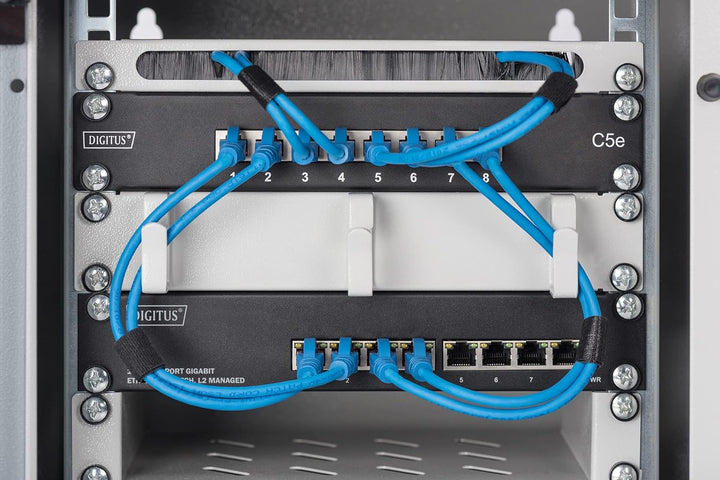 DIGITUS Gigabit Ethernet Netzwerk-Switch - 10 Zoll - 8 Ports - L2+ Managed - VLAN, Link Aggregation