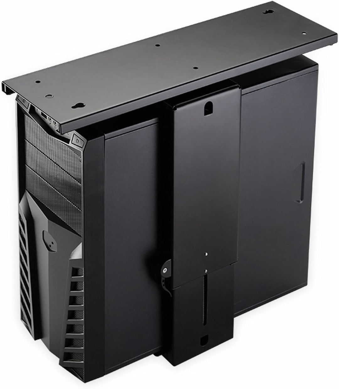 LogiLink EO0031 einstellbare Untertisch PC-Halterung drehbar 360° mit Variabler Grösseneinstellung u