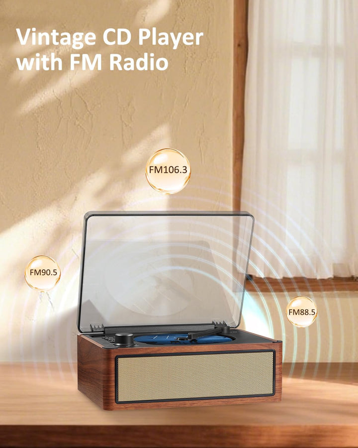 G Keni CD Player Bluetooth 5.0 mit Radio & AUX - Tragbarer Stereo CD-Spieler mit 3000 mAh Akku, Dopp