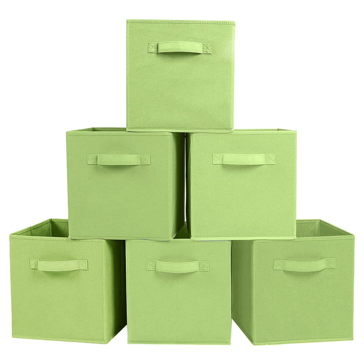 PowerKing Aufbewahrungsbox Organizer, 6 Stück faltbar Aufbewahrungswürfel Aufbewahrung Box aus Stoff