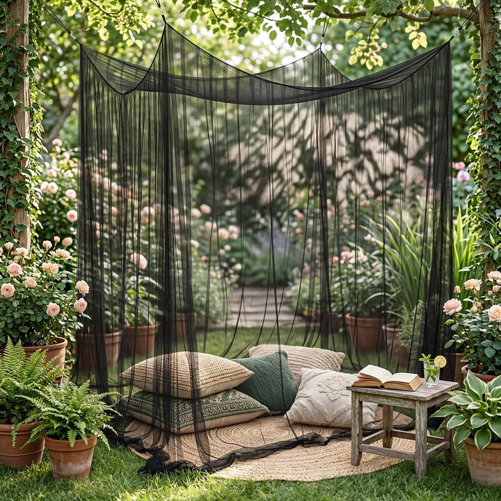 XXL Moskitonetz Outdoor Reise, 300x300x250cm Grosses Mückennetz und Fliegennetz für Bett, Garten und