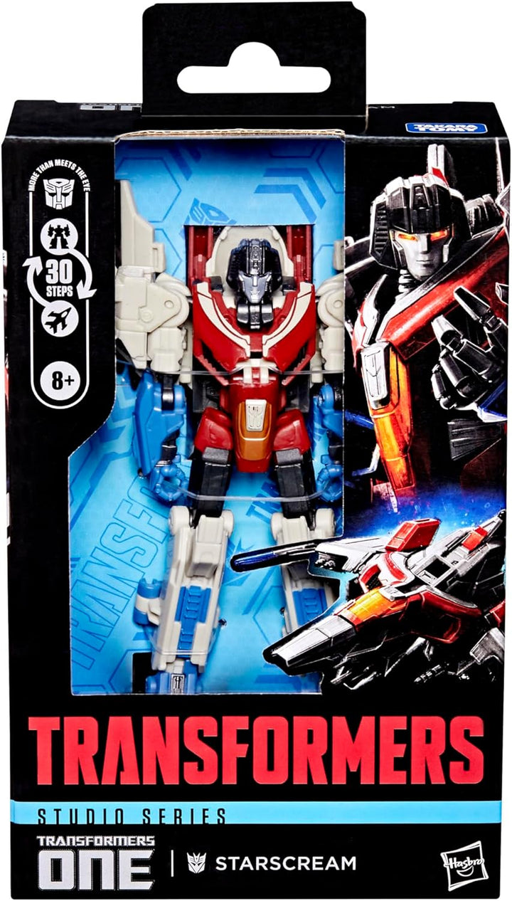 Transformers Studio Series Deluxe-Klasse Starscream Action-Figur One | 11,4 cm, konvertiert in Cyber