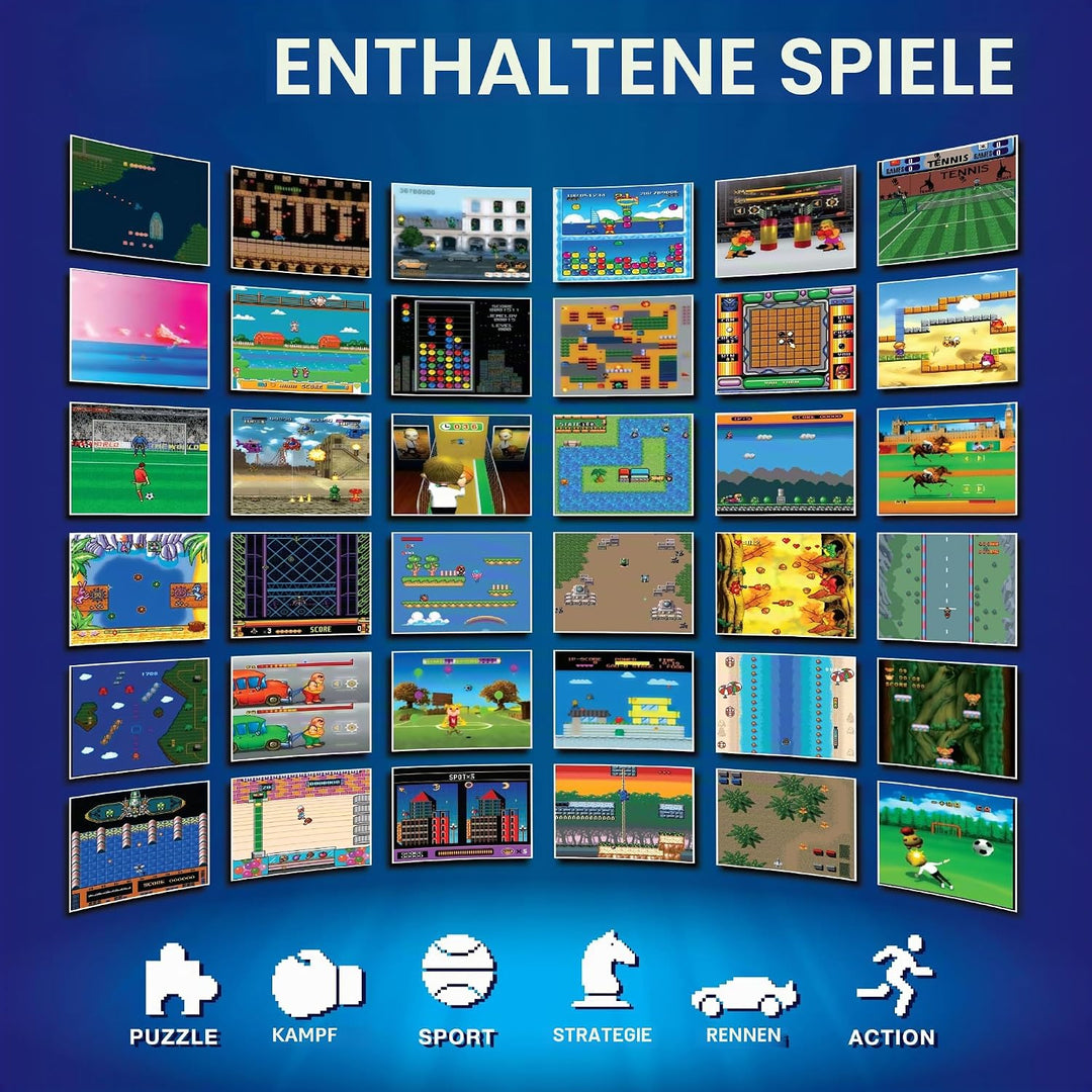 My Arcade Gamer V Classic Red – Tragbares Gaming-System mit 220 Spielen, 6,3 cm (2,5 Zoll) Farbdispl