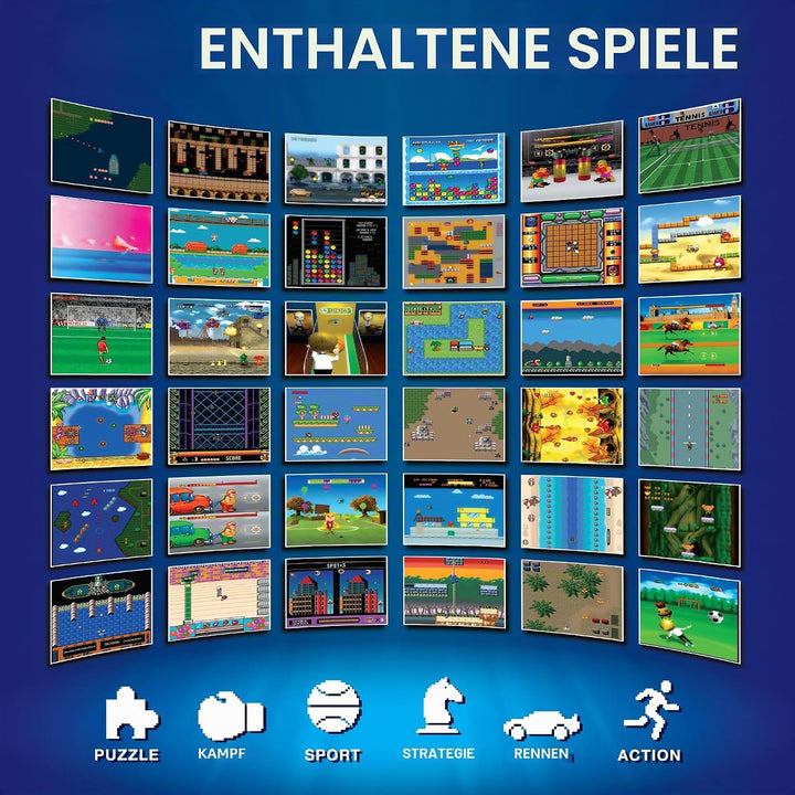 My Arcade Gamer V Classic Red – Tragbares Gaming-System mit 220 Spielen, 6,3 cm (2,5 Zoll) Farbdispl