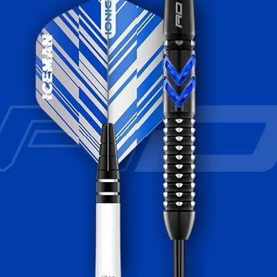 RED DRAGON Gerwyn Price Blue Ice SE - Tungsten Professional Darts Set with Flights and Nitrotech Sha