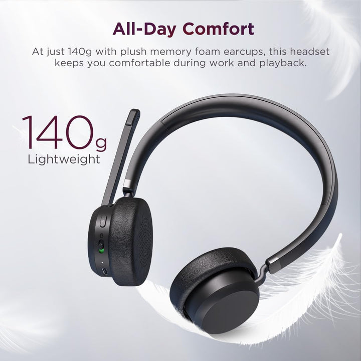 Lenovo - Headset - On-Ear - Bluetooth - kabellos - Adapter USB-A via Bluetooth - Schwarz - Zertifizi