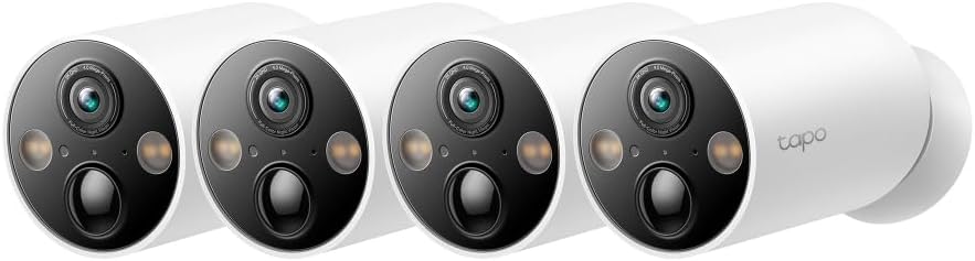 Tapo C425 Aussenkamera Akku, 4-Pack | Überwachungskamera aussen mit Magnetische Basis, 2K Auflösung,