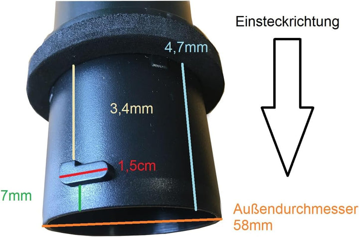 Ersatz-Schlauch antistatisch Saugschlauch 6 Meter Kallefornia K661 geeignet für DeWALT D27901
