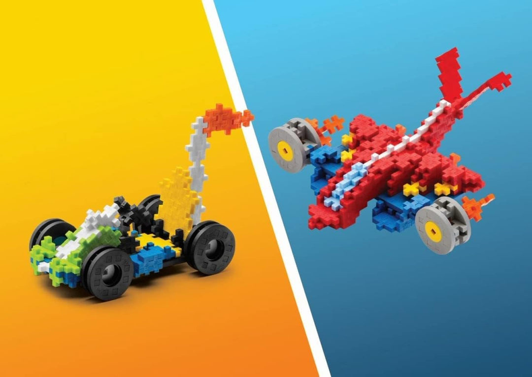 Plus-Plus 9607016 Kreativ-Bausteine, Learn to Build Fahrzeuge-Set, Konstruktionsspielzeug, PlusPlus