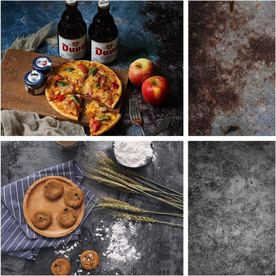 Selens 56x88cm 2 in 1 Hintergrund 3 Stück Essen Flat Lay Tischplatte Fotografie Doppelseitiger Hinte