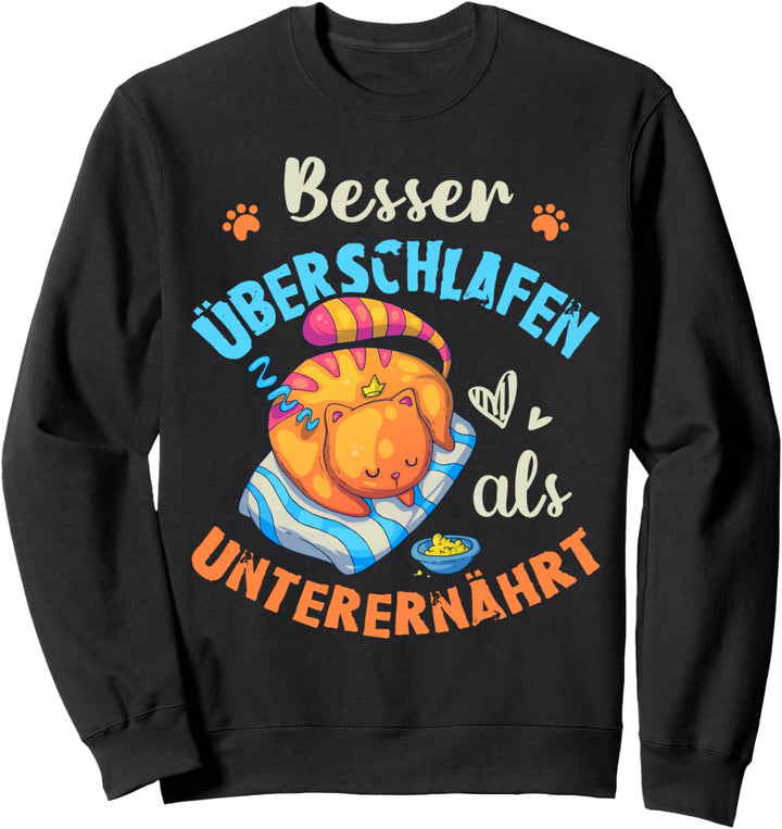 Schlafshirt Katze, lustig, Pyjama Shirt Sweatshirt