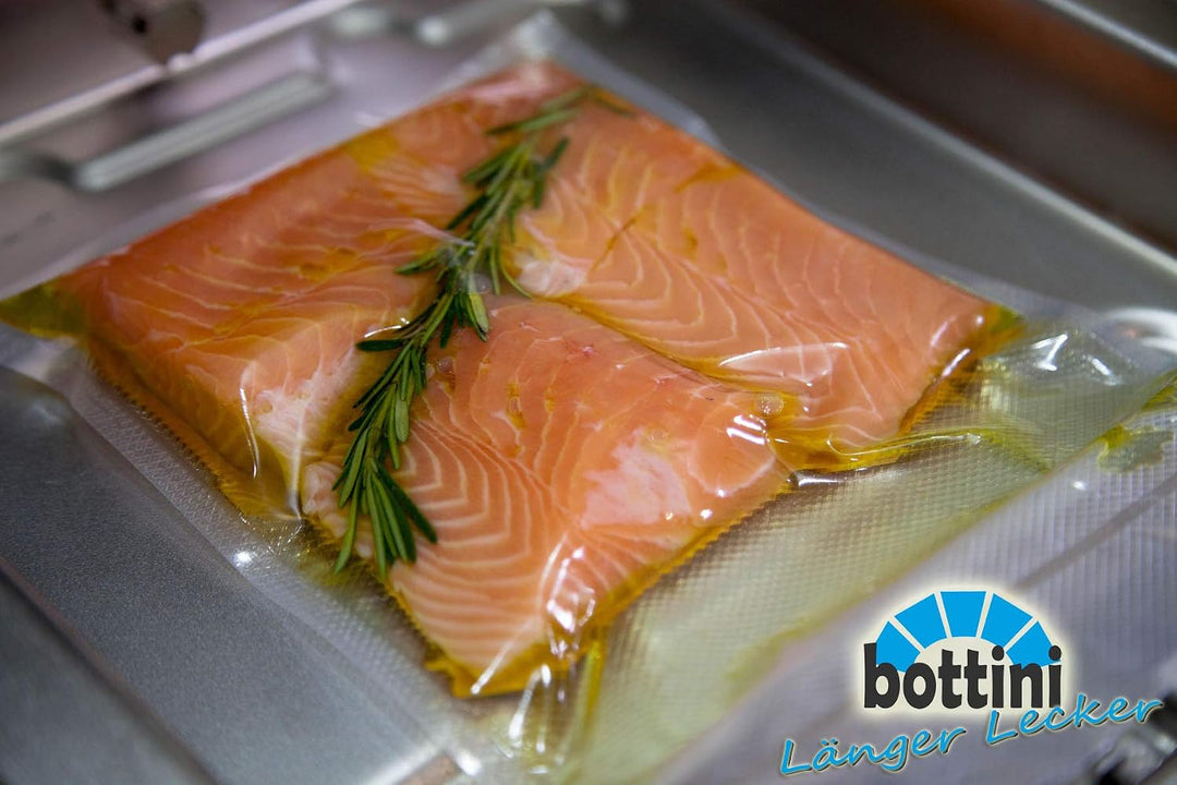 50 BOTTINI Vakuumbeutel mit Struktur 30 x 40 cm goffriert Sous Vide, Folien in Profiqualität mit Sie