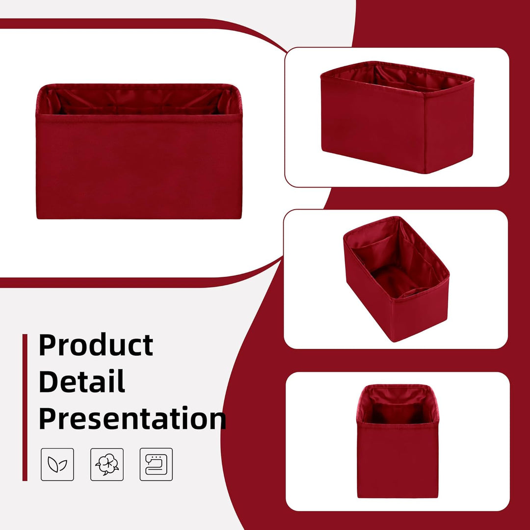 DGAZ Handtaschen Organizer Einsatz, Seide Handtaschenorganisator für LV Speedy Nano/20/25/30/35/40/4