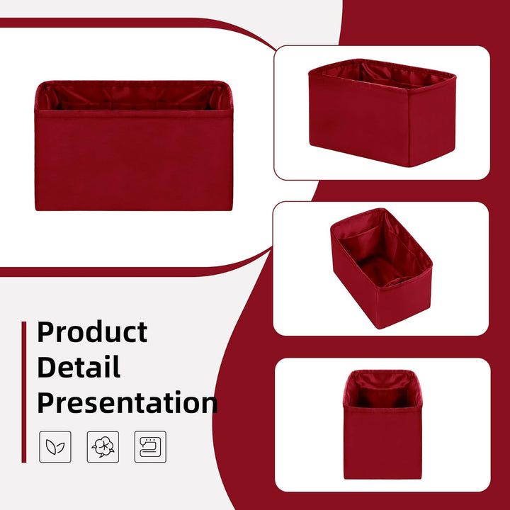 DGAZ Handtaschen Organizer Einsatz, Seide Handtaschenorganisator für LV Speedy Nano/20/25/30/35/40/4