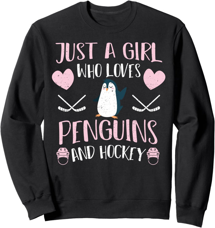 Pinguin: Just A Girl Who Loves Penguin - Eishockey Sweatshirt