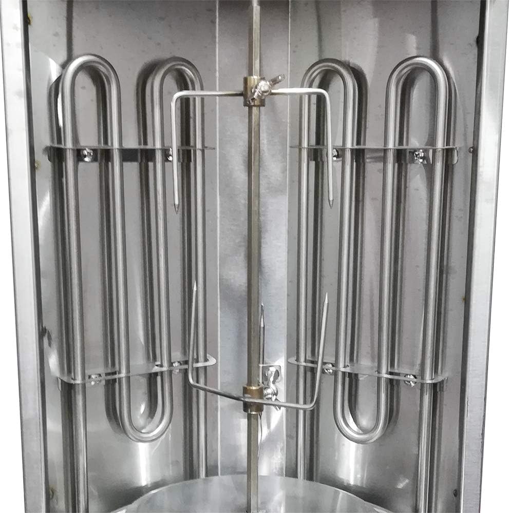 Elektrisch Vertikaler Broiler Döner Shawarma Kebab Maschine mit Spiessgabeln Automatisches Spinnen R