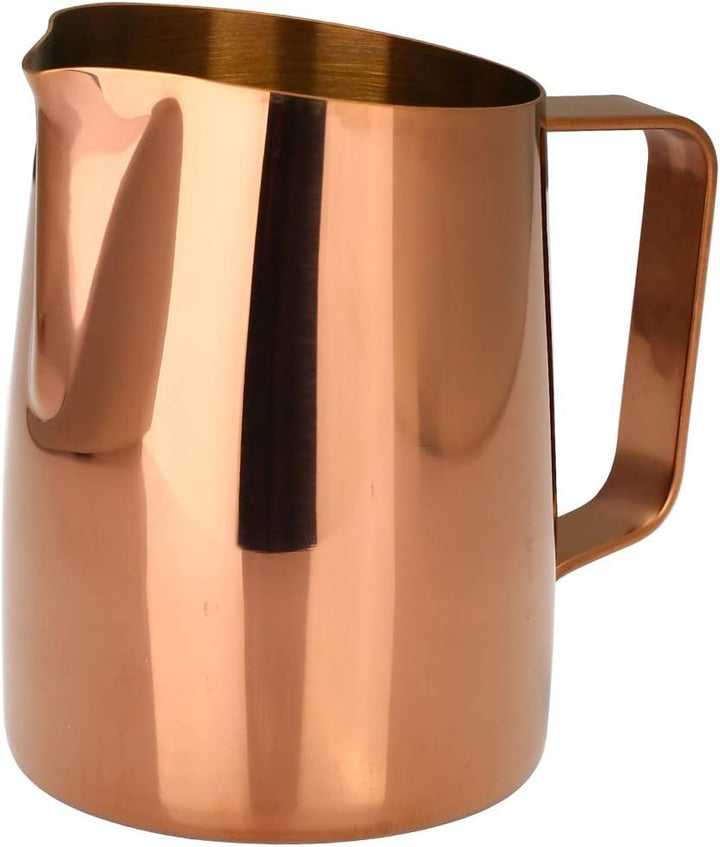Espresso-Milchaufschäumer, Milchkännchen, Edelstahl, für Kaffee-Latte-Kunst, 420 ml gold, Gold