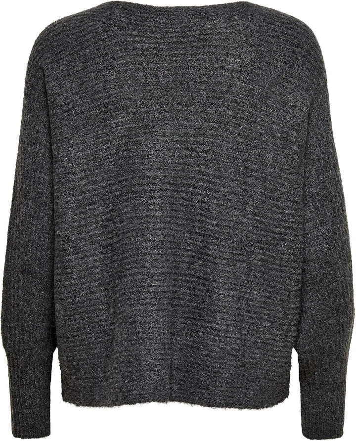 ONLY Damen Onldaniella L/S KNT Noos Pullover XS Grau (Dark Grey Melange Detail: W.melangé), XS Grau