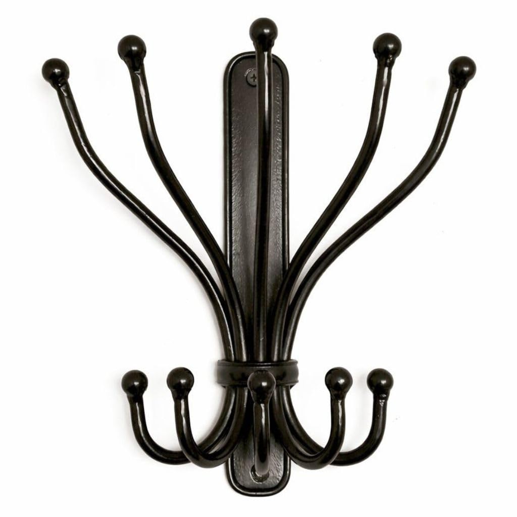 Metall Dekor Wandhaken Steve Garderobe Kleiderhaken schwarz 5 Haken Wandgarderobe