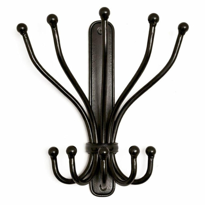 Metall Dekor Wandhaken Steve Garderobe Kleiderhaken schwarz 5 Haken Wandgarderobe