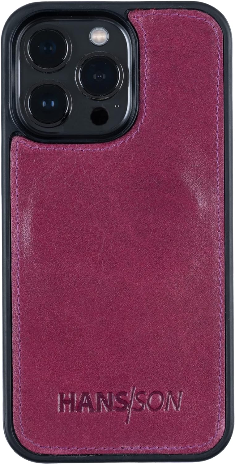 HANS/SON Echtlederhülle iPhone 12/12 Pro inkl. Geldbörse mit Münzfach, Scheinfach Und Kreditkartenfä
