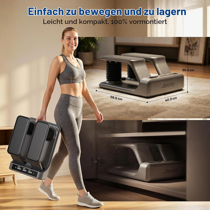 JOROTO Mini Stepper für Zuhause, Air Resistance, Bluetooth &amp; App Anbindung