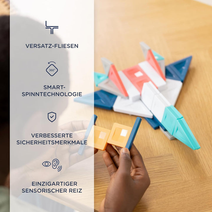 CONNETIX PRO Magnetische Fliesen Konstruktionsset, 70 Stück