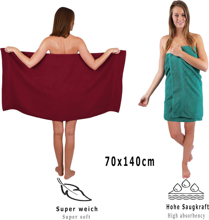 Betz 10-TLG. Handtuch-Set Premium 100% Baumwolle 2 Duschtücher 4 Handtücher 2 Gästetücher 2 Waschhan