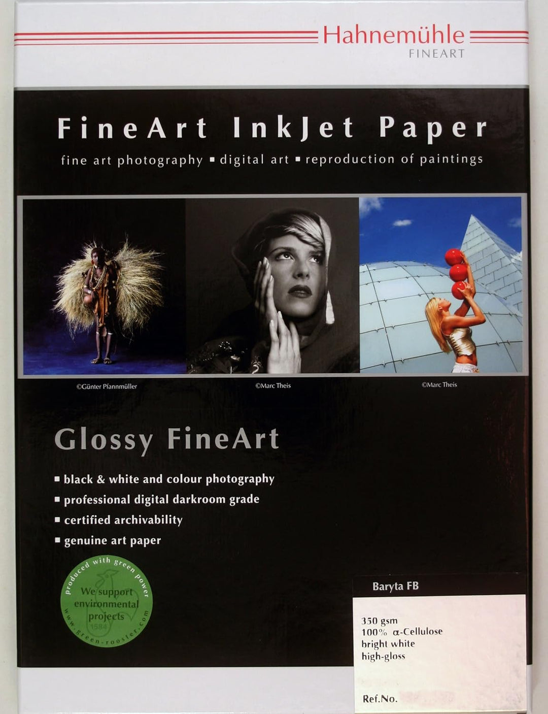 Hahnemühle 10641674 Digital FineArt Baryta FB Papier, 350 g/m², DIN A3, 297 x 420 mm, hellweiss, 297