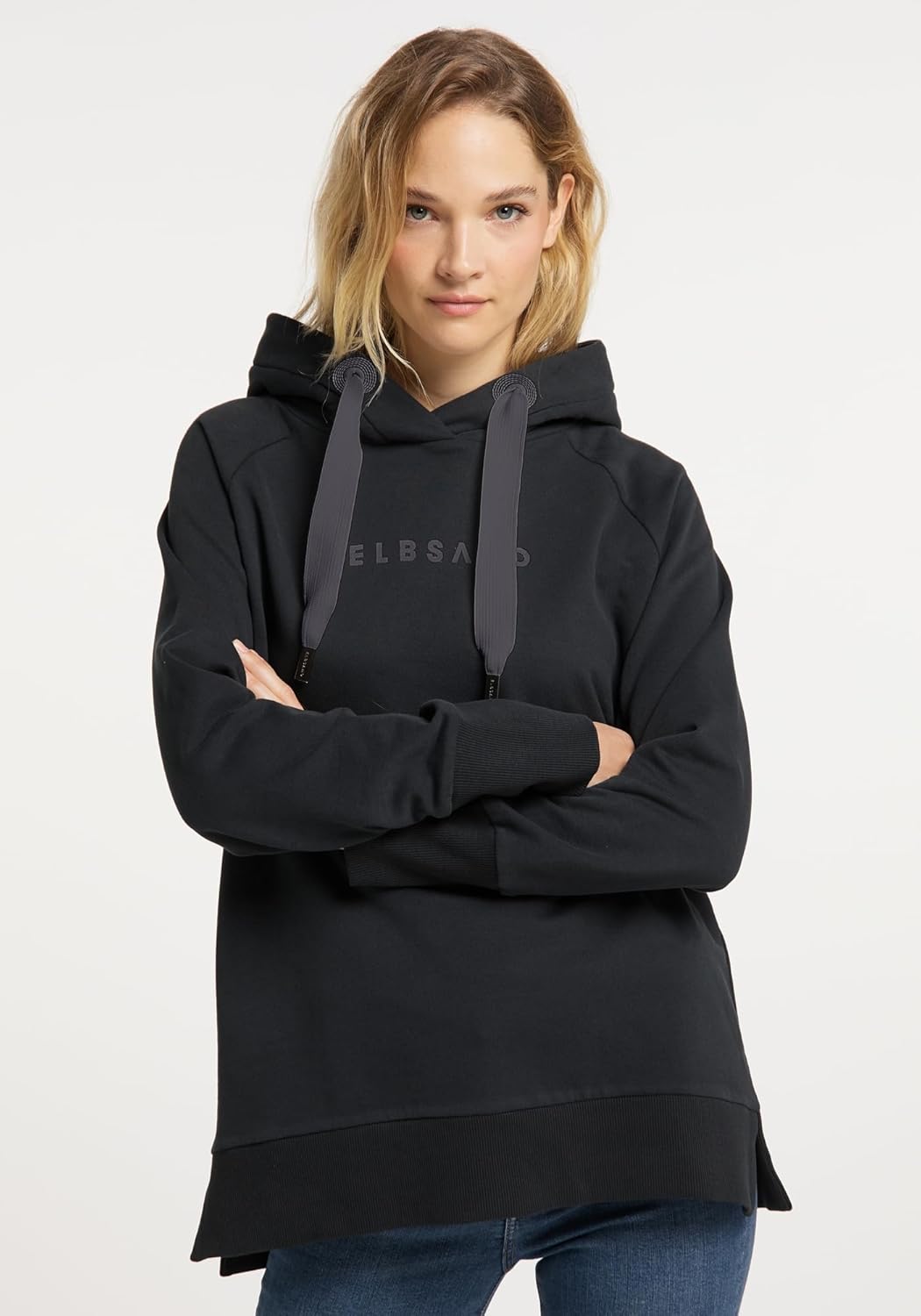 Elbsand Svana Damen Hoodie, Sweatshirt mit Kapuze, Rundhalsausschnitt Quartz XS, Quartz XS