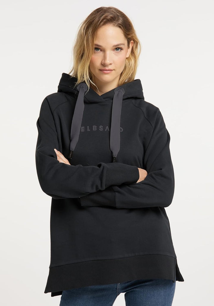 Elbsand Svana Damen Hoodie, Sweatshirt mit Kapuze, Rundhalsausschnitt Quartz XS, Quartz XS