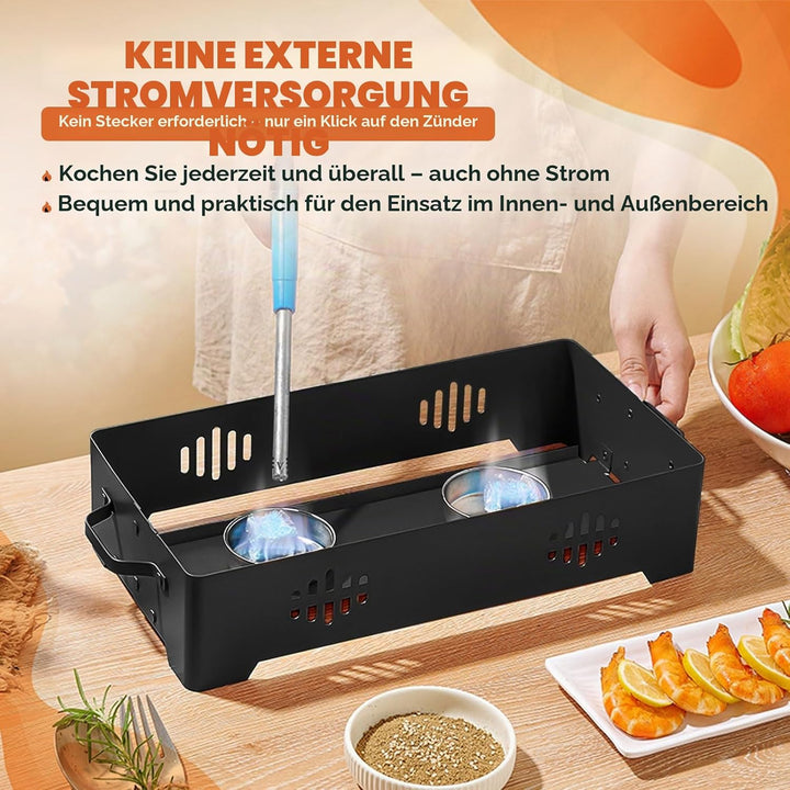 BBQ-Warmhalteplatte Grill-Wärmer, Aluminiumlegierungs-Grill-Heizplatte, Warmhaltebehälter für Fleisc
