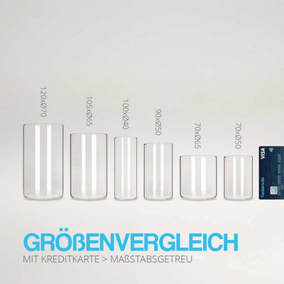 Tuuters 10x Gewürzgläser mit Korken/Vorratsdose aus Glas (70 x Ø50 mm), 70 x Ø50 mm
