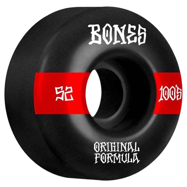Bones Wheels 14 V4 Wide 100 Stück Skateboard-Räder 52 mm Schwarz, 52 mm Schwarz