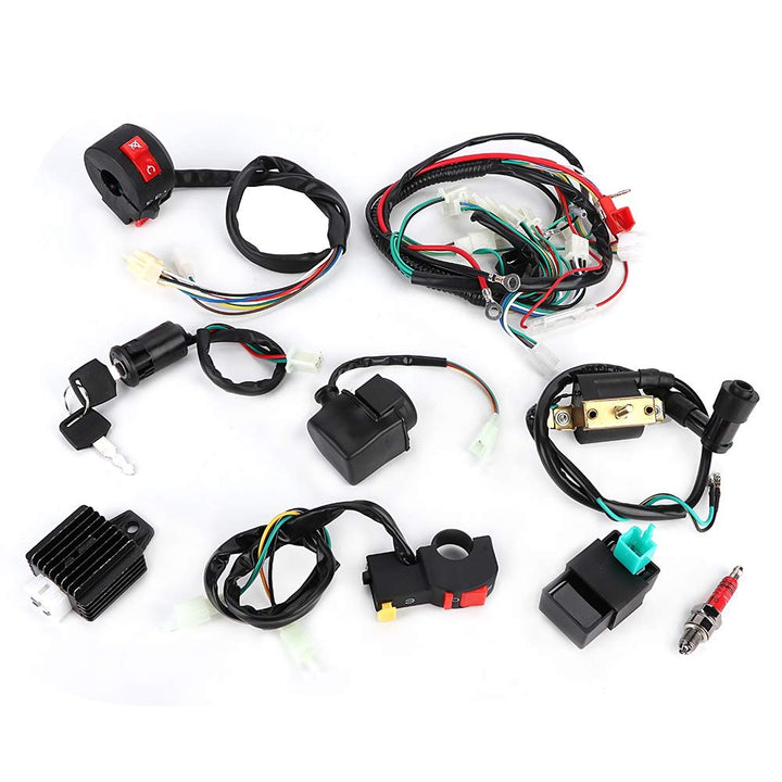 KIMISS Kabelbaum CDI ， Kabelbaum Magnetspulengleichrichter CDI-Kit Passend für 50ccm 70ccm 110ccm 12