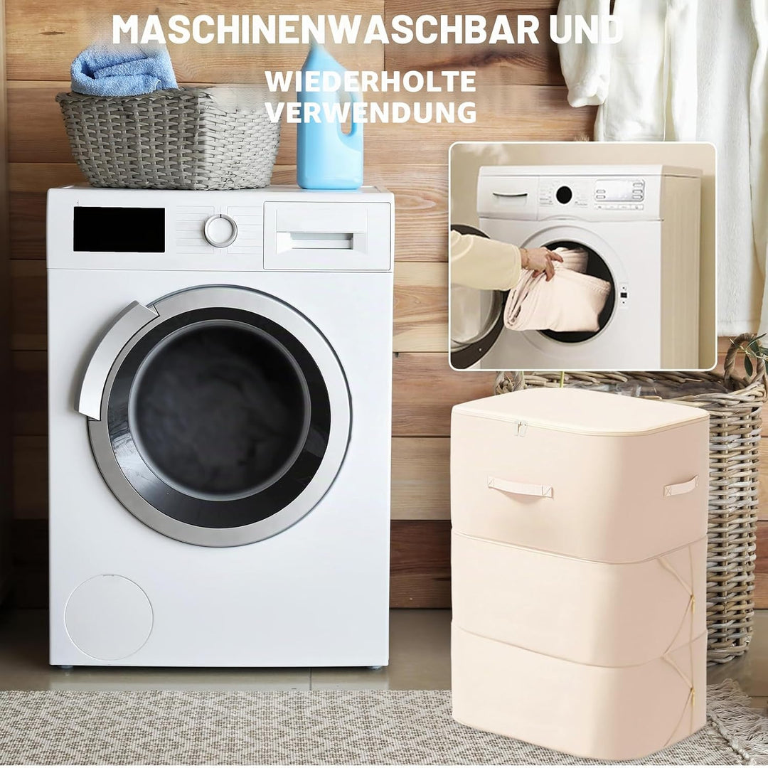 3 Stück Ultra Platzsparender Selbstkomprimierender Organizer, 52x42x60cm Aufbewahrungstasche für Bet