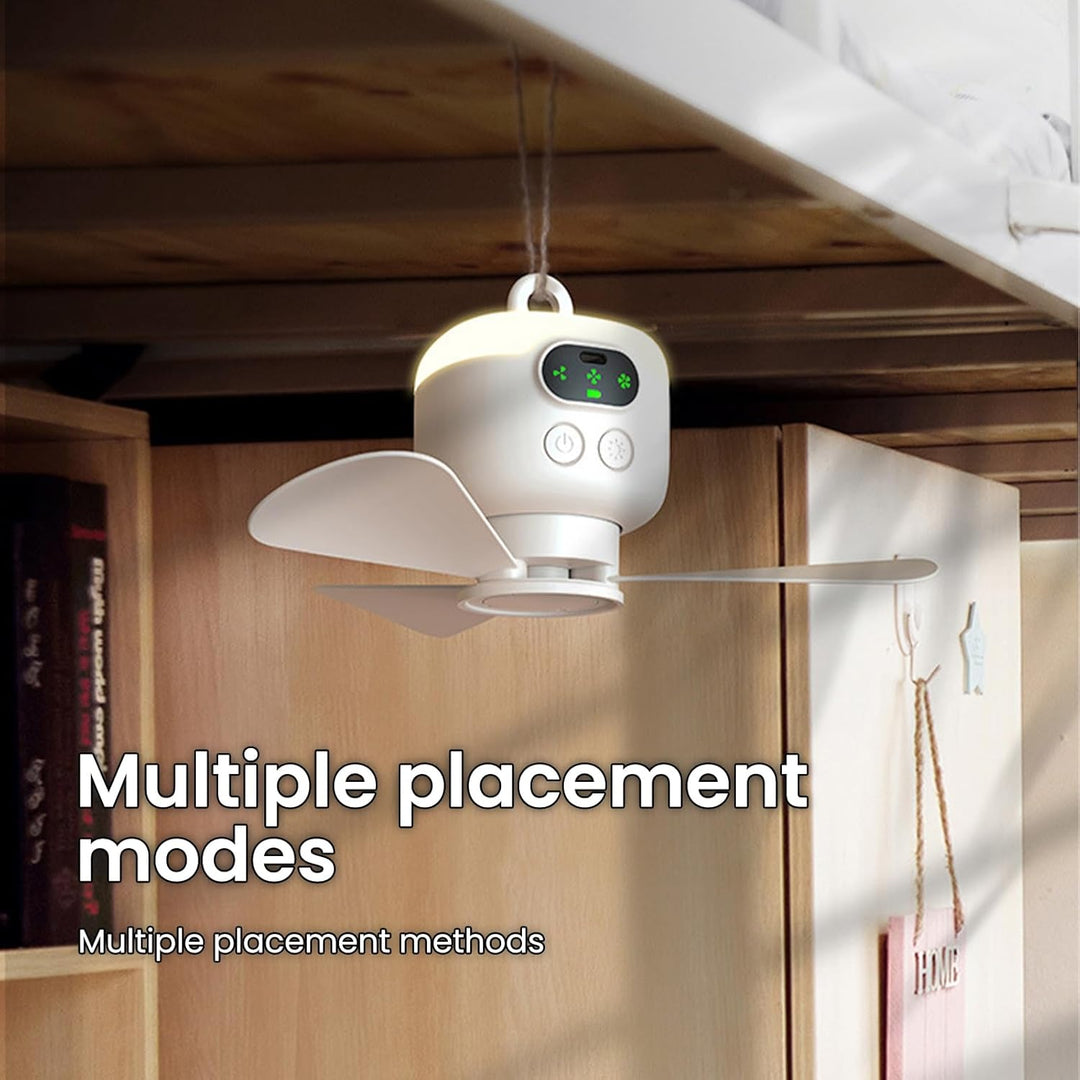 EagerMinds Camping Licht LED Campinglampe, Camping-Ventilator mit Licht, VentilatorCamping USB Aufla