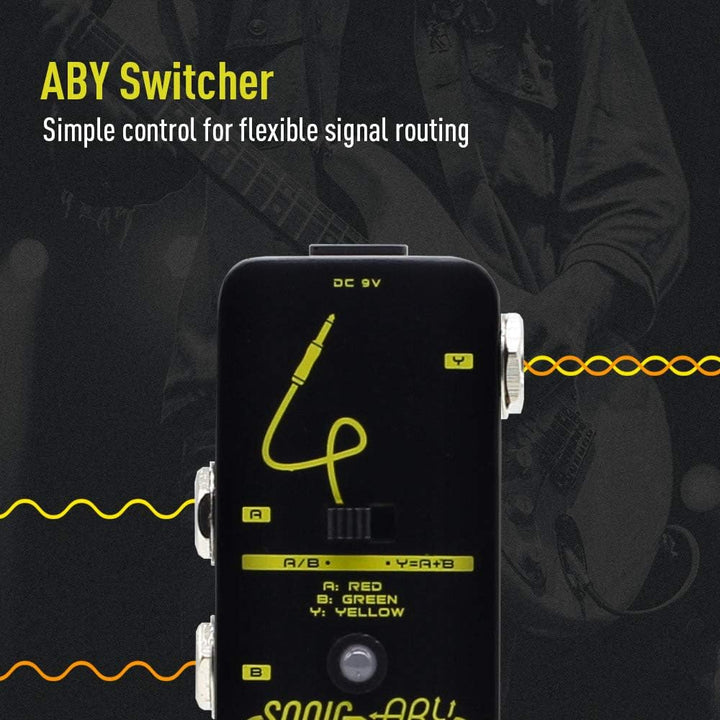 SONICAKE Sonic ABY Gitarre Effektpedal AB Box Line Selector True Byapss, ABY