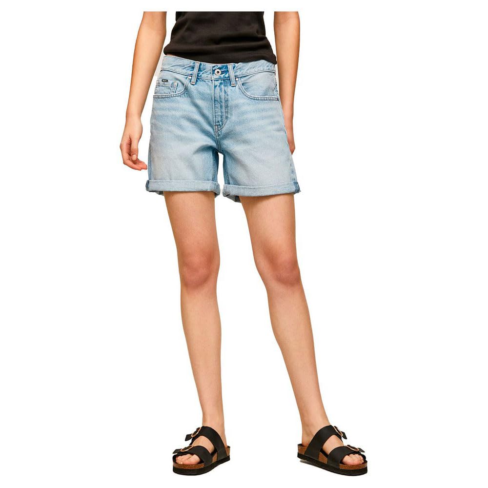 Pepe Jeans Damen Mable Denim Shorts 25W Blue (Denim-pe7), 25W Blue (Denim-pe7)