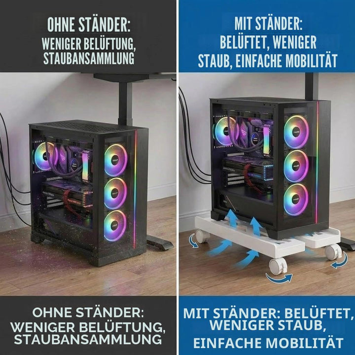 PC-Tower-Computerständer, universellen CPU-Ständer mit Vier Rädern, Computer-Desktop-Ständer, CPU-Wa