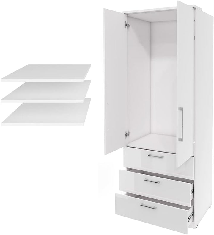Lomadox Einlegeboden Set 3-TLG. in weiss, B/H/T: ca. 77/2/56 cm
